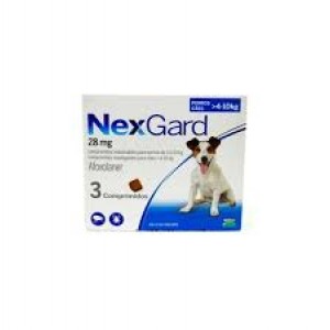 NEXGARD ANTIPARASITÁRIO P/ CÃO 4-10KG CX 3 COMPRIMIDOS